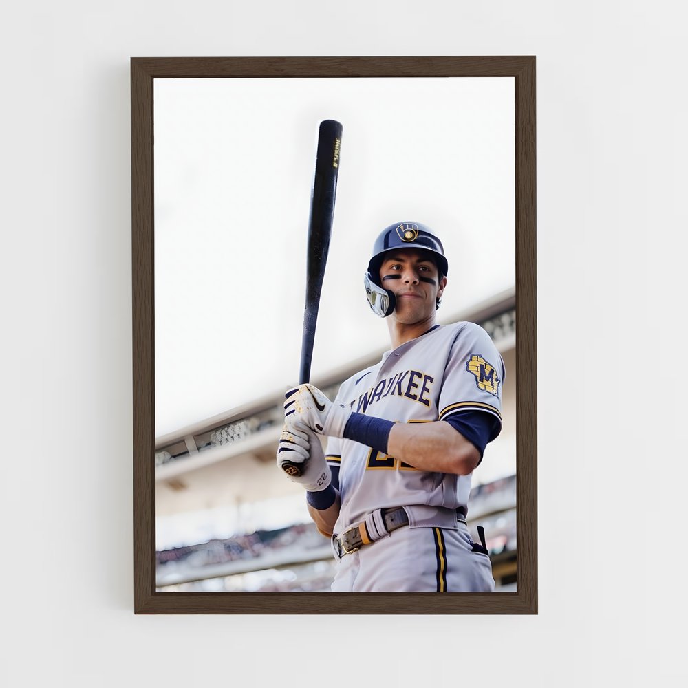 Poster Christian yelich – affiche Baseball (vue 5)